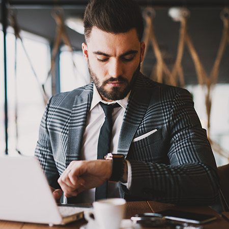 Business owner concerned about time management